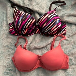Two PINK bras